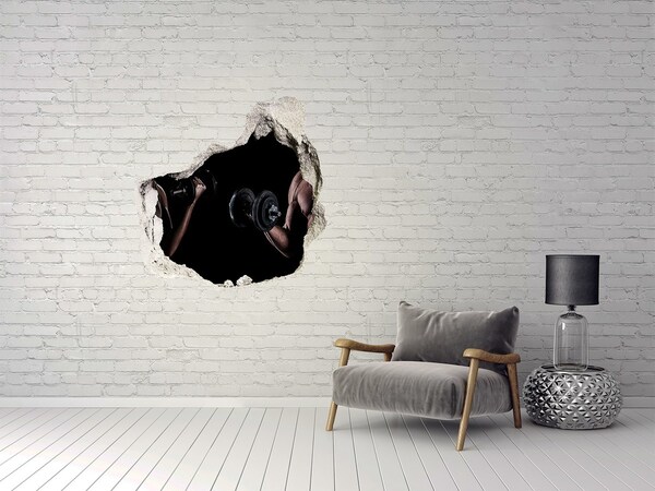 Hole in the wall decal Gym at home