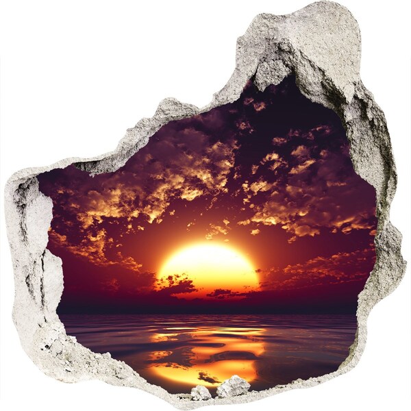 Hole in the wall sticker Sunset over the sea