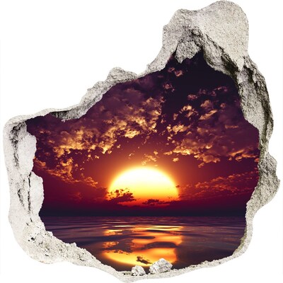 Hole in the wall sticker Sunset over the sea