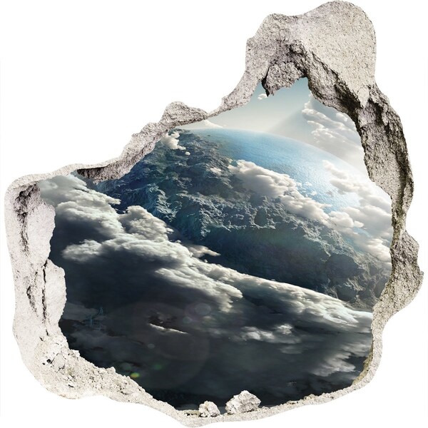 Hole in the wall decal Planet Earth