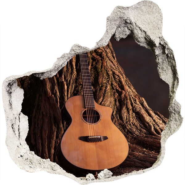 Hole in the wall decal Guitar in Nature