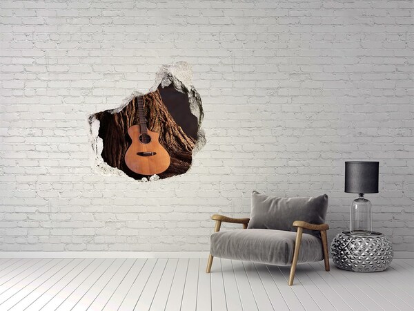 Hole in the wall decal Guitar in Nature