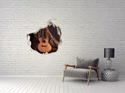Hole in the wall decal Guitar in Nature