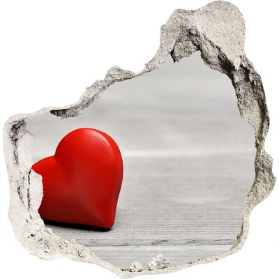 3D wall hole wallpaper Heart in a Hole in the Wall