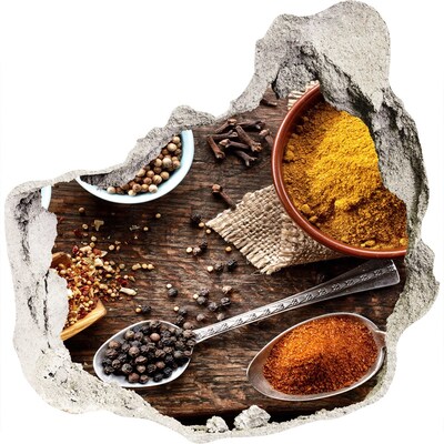 Hole in the wall decal Kitchen spices