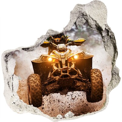 Hole in the wall decal Rally quad in action