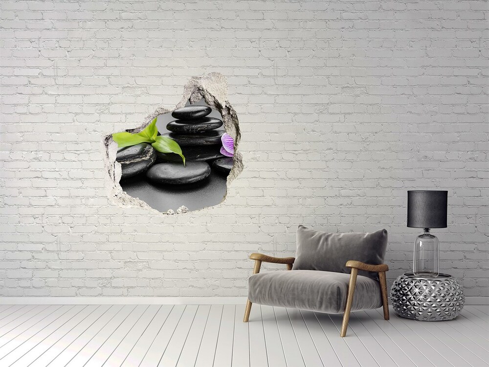 3D wall hole Zen stones