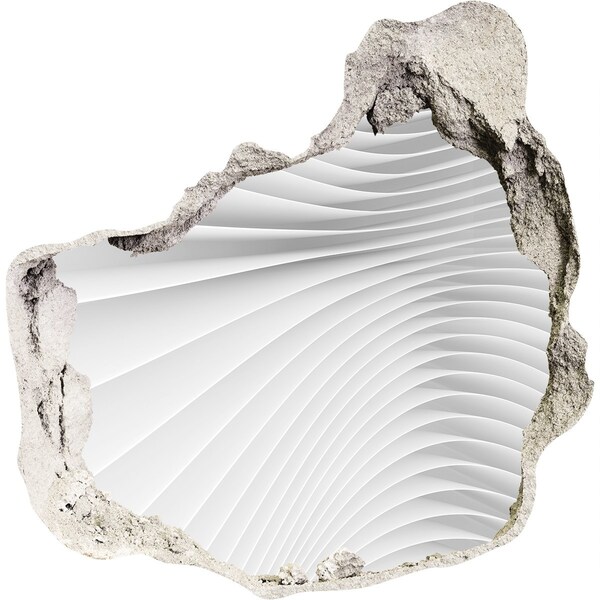 Hole wall sticker Broken wall with a mirror effect