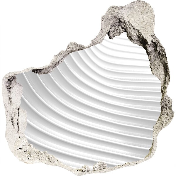 3D wall hole A broken wall with a view of wavy lines