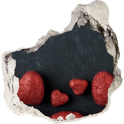 3D wall hole A heart in ruins