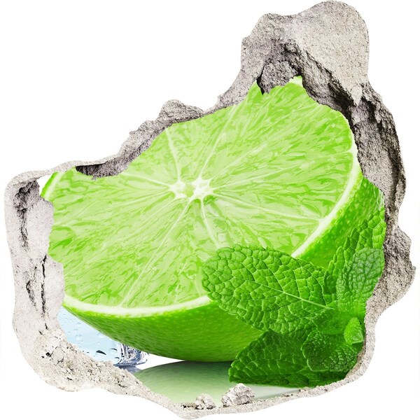 Hole wall sticker Fresh lime with mint