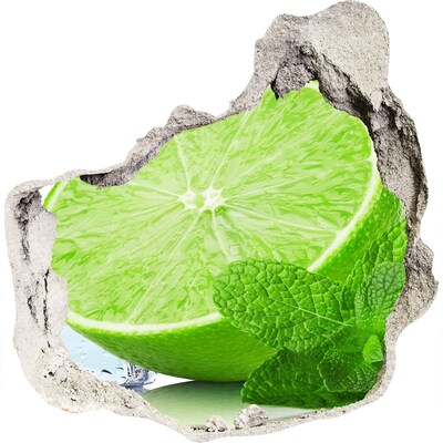 Hole wall sticker Fresh lime with mint