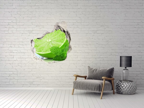 Hole wall sticker Fresh lime with mint