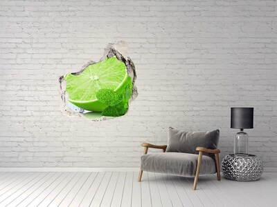 Hole wall sticker Fresh lime with mint