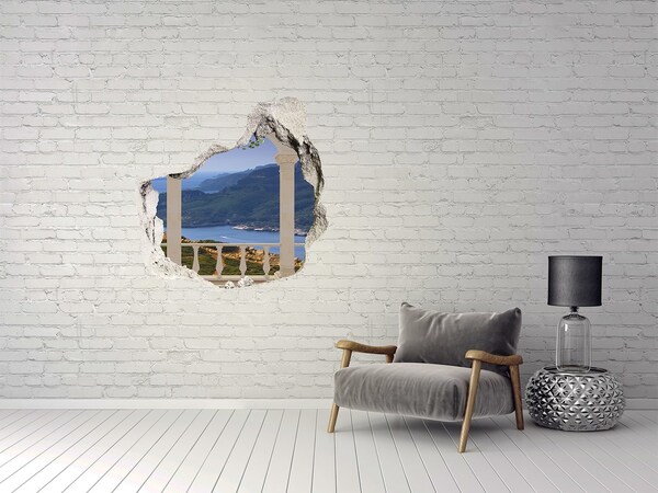 3D wall hole View of the picturesque bay