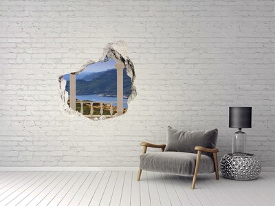 3D wall hole View of the picturesque bay