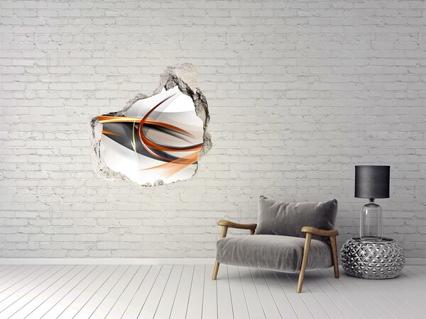 Hole in the wall sticker Abstract color leak