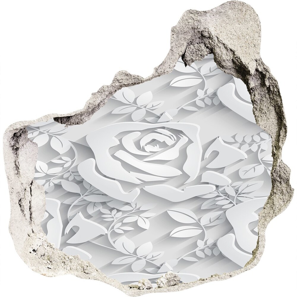 3D wall hole wallpaper Pattern roses