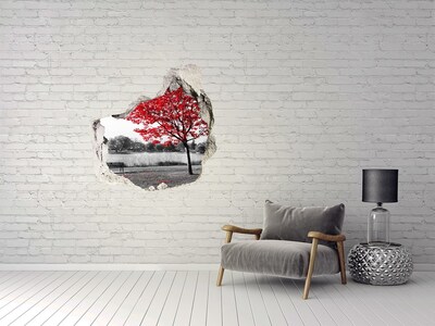 Hole in the wall decal Autumn in the park