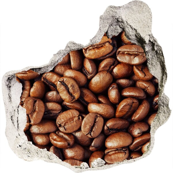 Hole in the wall sticker Coffee beans