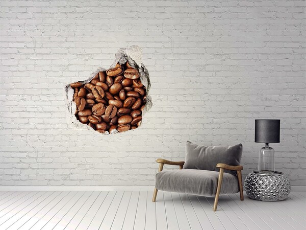 Hole in the wall sticker Coffee beans