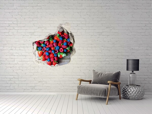 Hole in the wall decal Fruit heart