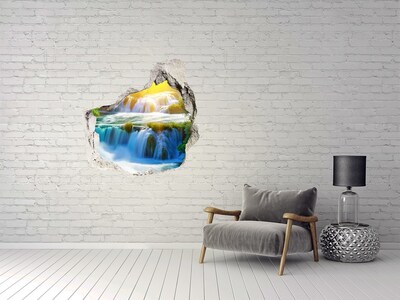 Hole in the wall decal Waterfalls in the sunshine