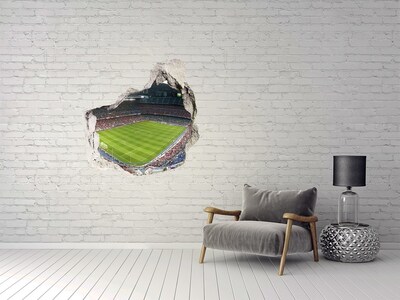 3D wall hole wallpaper Barcelona stadium