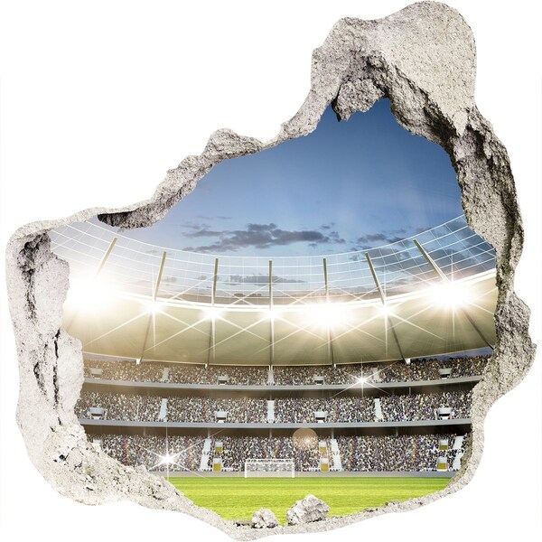 Hole wall sticker The stadium in action