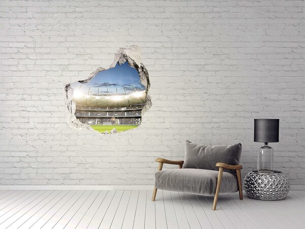 Hole wall sticker The stadium in action