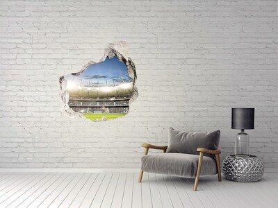 Hole wall sticker The stadium in action