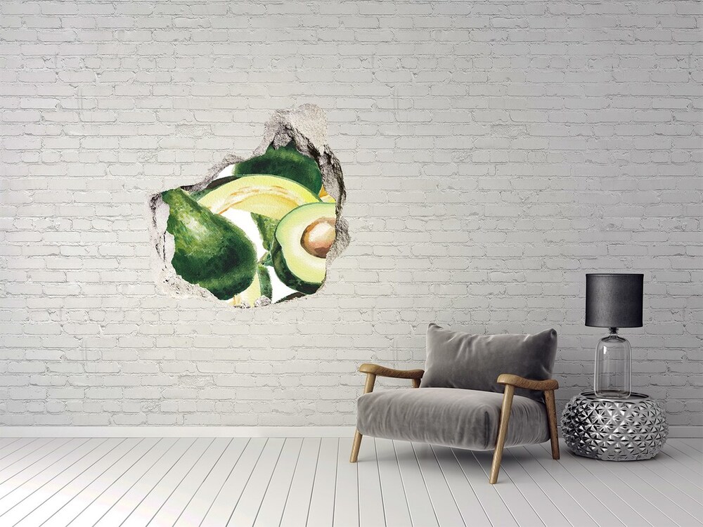 Hole wall sticker An avocado