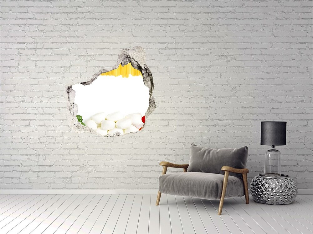 Hole wall sticker Italian flag