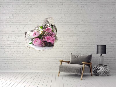 3D wall hole Bouquet of roses