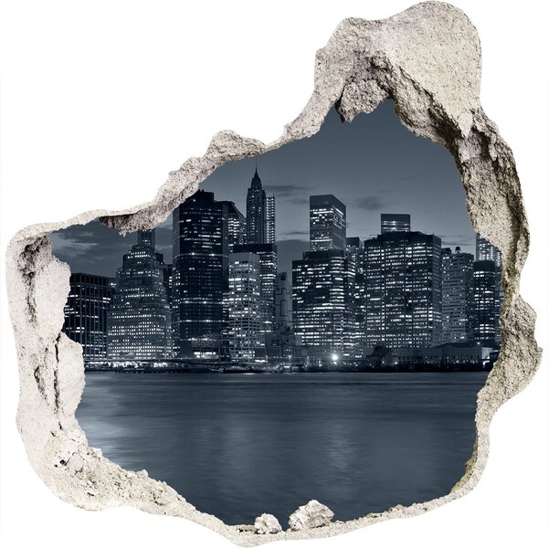 Hole wall sticker View of New York