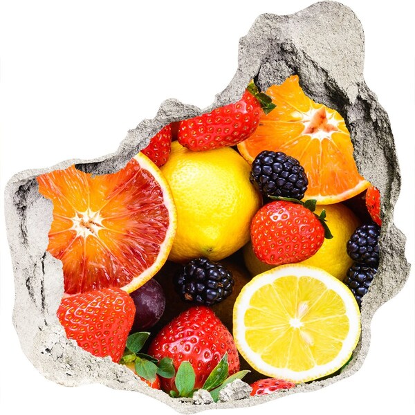 3D wall hole Fruit explosion behind the wall