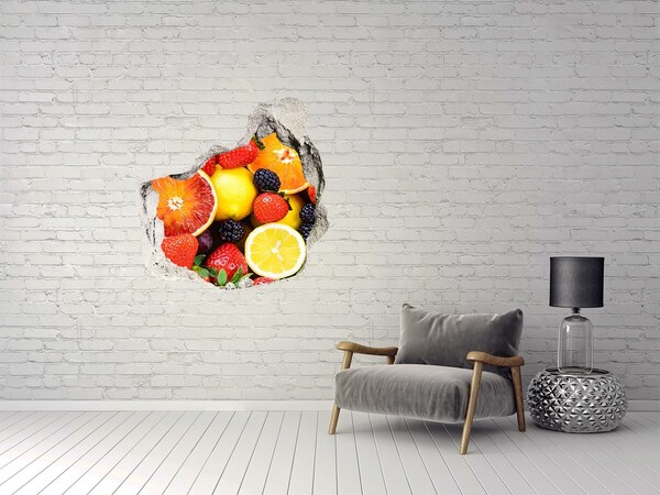 3D wall hole Colorful fruit