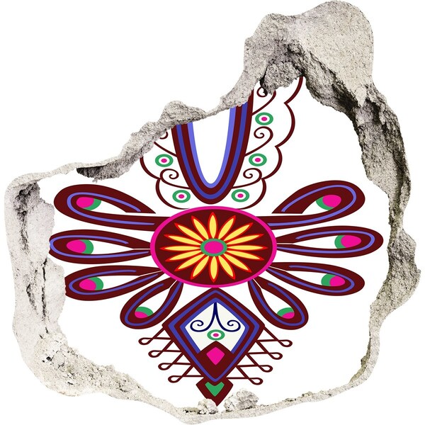 3D wall hole Colorful ethnic pattern