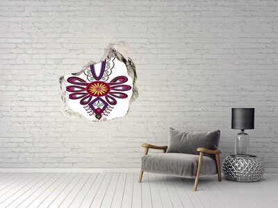 3D wall hole Colorful ethnic pattern
