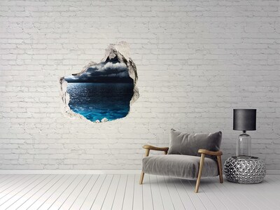 Hole wall sticker full moon