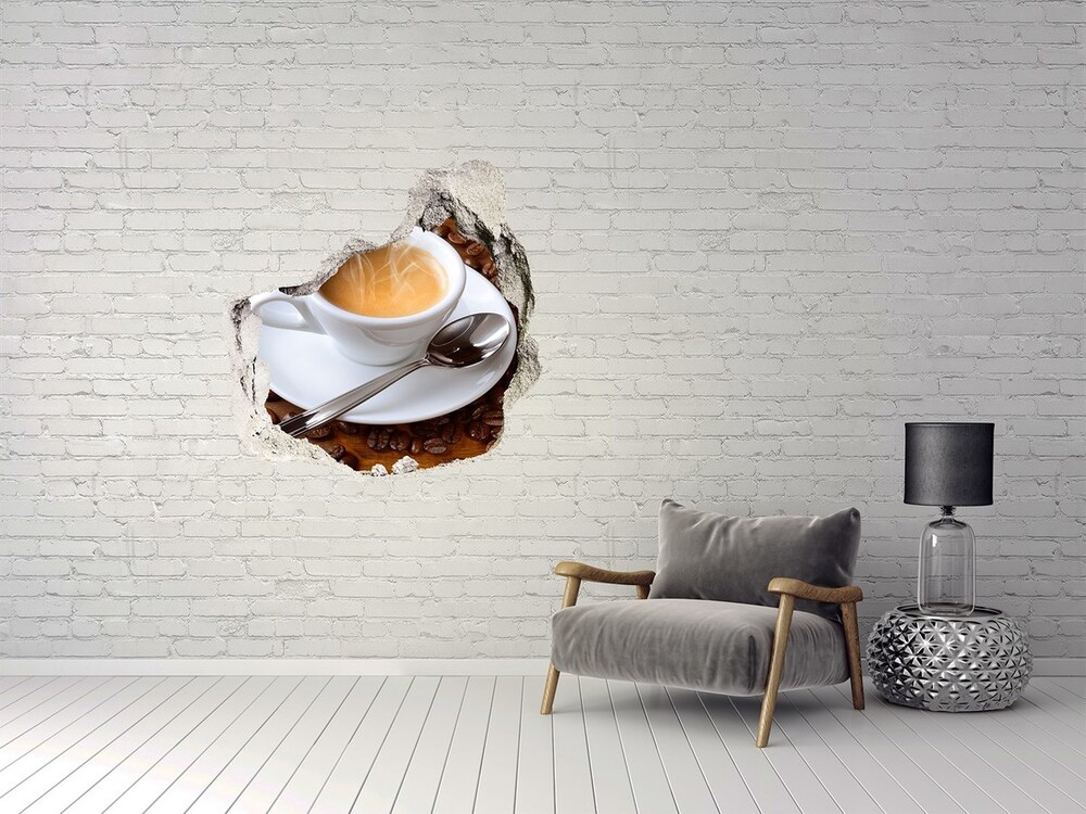 Hole wall sticker Aromatic coffee