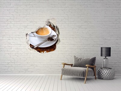 Hole wall sticker Industrial-style coffee