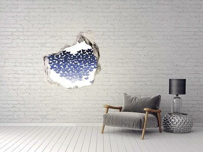Hole in the wall decal Butterflies in the blue depths