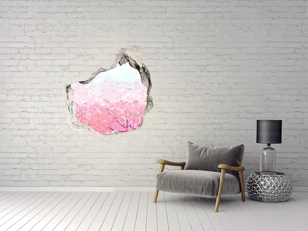 Hole in the wall sticker Cherry blossoms