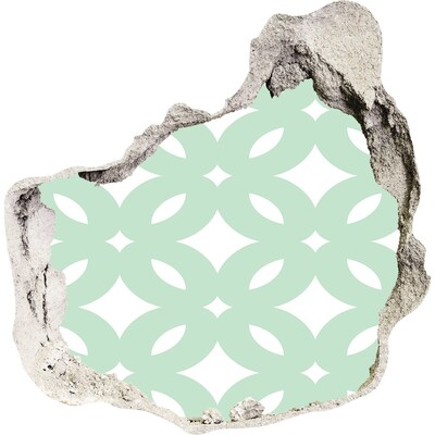 Hole in the wall decal Geometric background