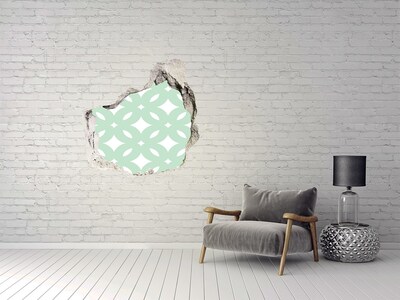 Hole in the wall decal Geometric background