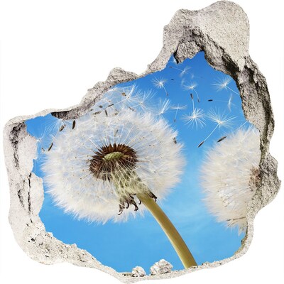 Hole in the wall sticker Dandelions in the blue sky