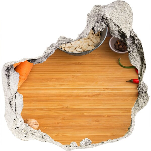 Hole in the wall decal Kitchen view from behind the wall