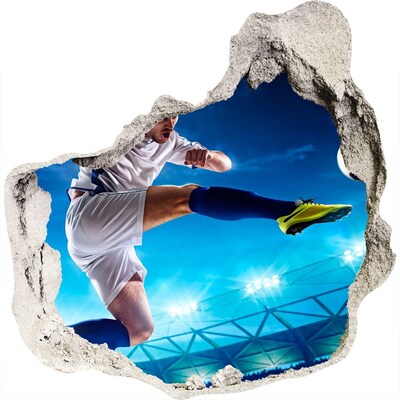 Hole in the wall decal Footballer