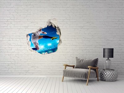 Hole in the wall decal Footballer